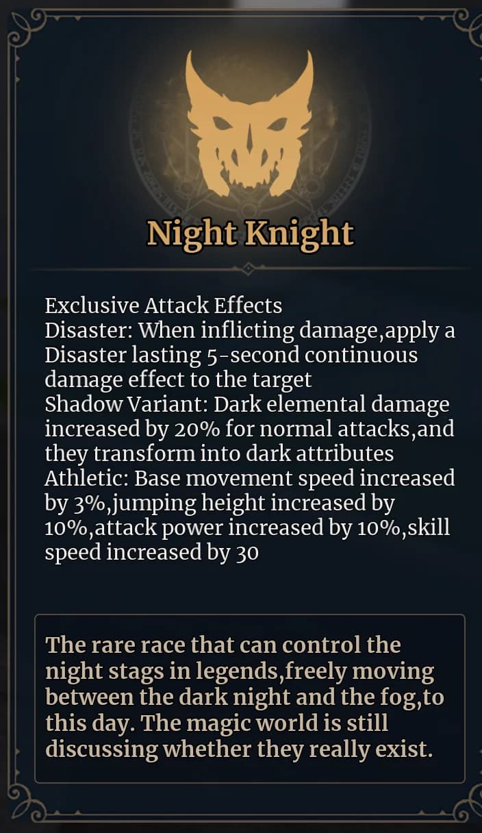 Night Knight official Wizard Alchemy reference