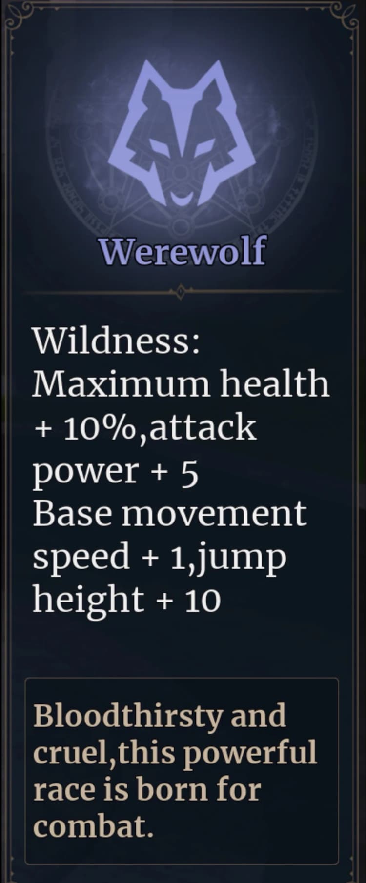 Werewolf official Wizard Alchemy reference