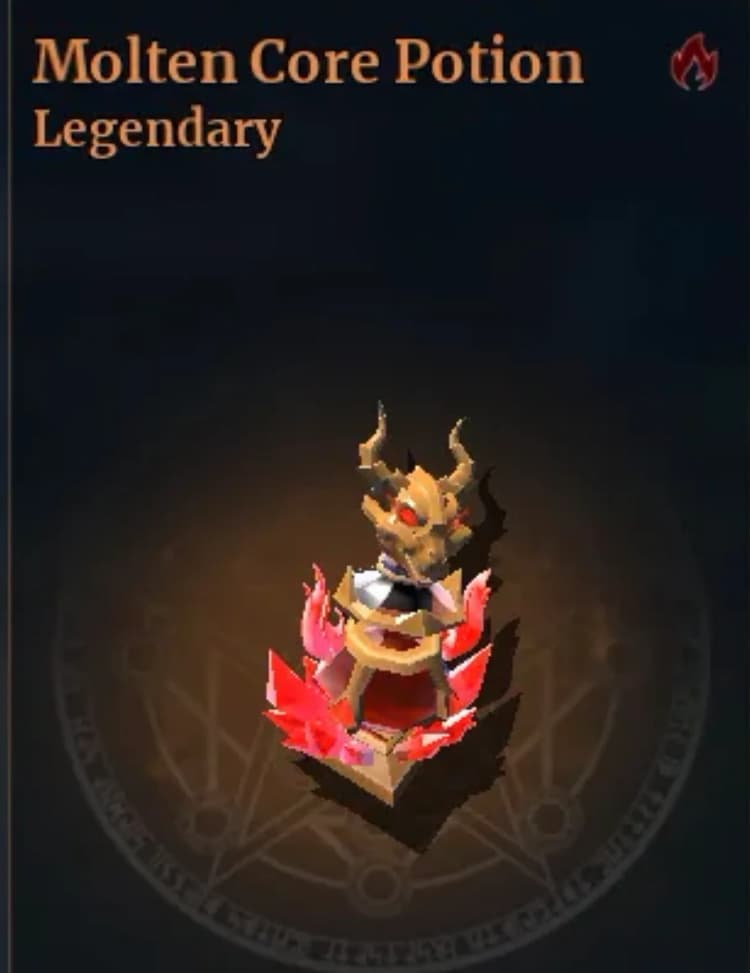 Molten Core Potion official Wizard Alchemy reference