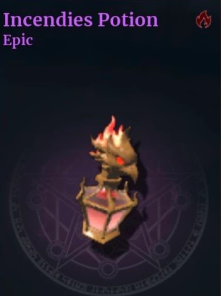 Incendies Potion official Wizard Alchemy reference