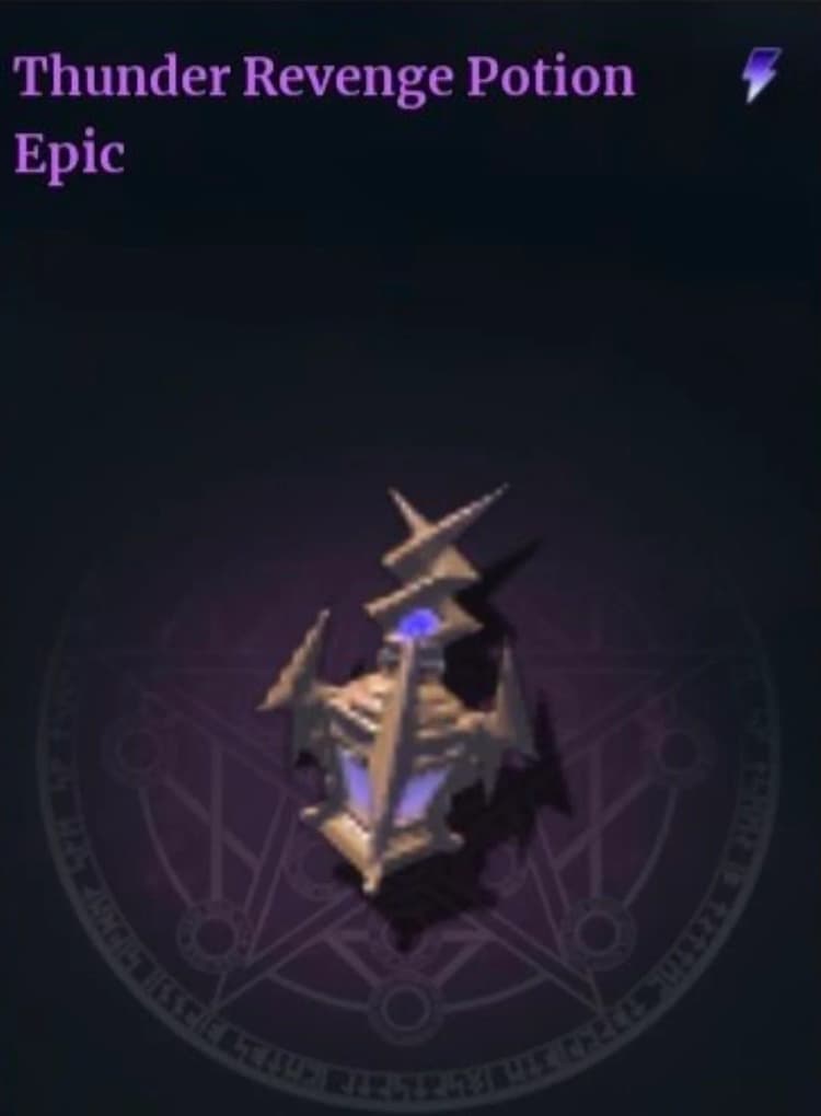 Thunder Revenge Potion official Wizard Alchemy reference