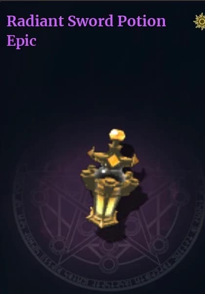 Radiant Sword Potion official Wizard Alchemy reference